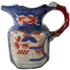 VICTORIA WARE Ironstone IMARI Jug PITCHER hand-painted Gilt Vintage Orientalia